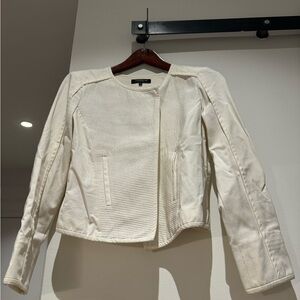 Lafayette 148 Ivory Textured Jacket